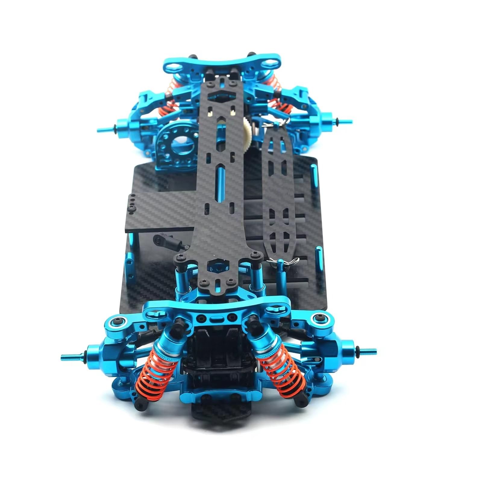 Piezas Coche RC para Tamiya para TT-02 1/10 4WD RC Coche Marco De Fibra De Carbono Aleación De Aluminio DIY para Modelo Touring On-Road Drift para para Racing Car Upgrade Parts Kit