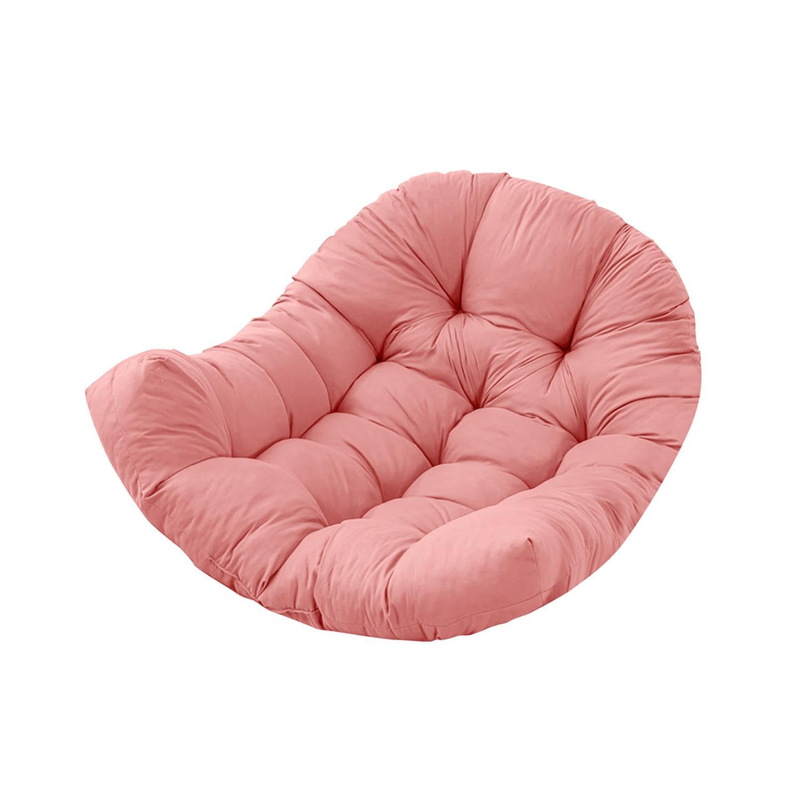 LIXSAZSE Basket Chair Cushion Pad For Garden Patio Soft Cushions Suited For Indoor Outdoor Enhancements And Comfort Egg Hammock Chair Seat Pads Back Cushion, Pink, 80x110cm