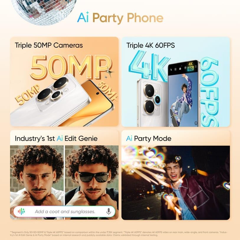 Image of realme 15 Pro 5G (Flowing Silver, 8GB RAM, 256GB Storage) | Snapdragon 7 Gen 4 | 6.8 inch 144Hz OLED Display | Triple 50MP Cameras | 7000mAh Battery | 80W Fast Charging | IP69