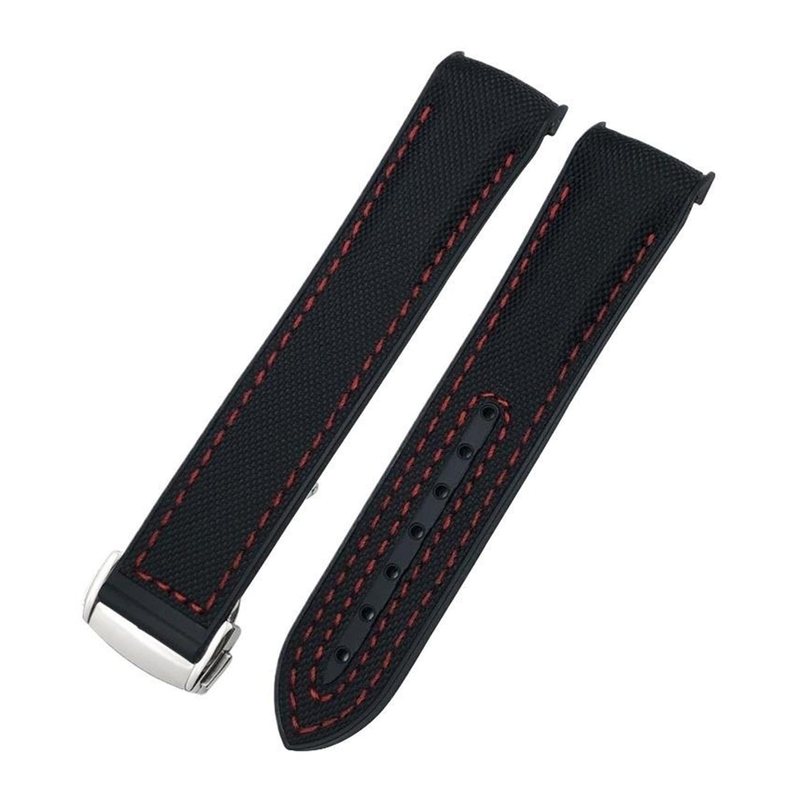 Cinturino in nylon e gomma siliconica compatibile con Omega