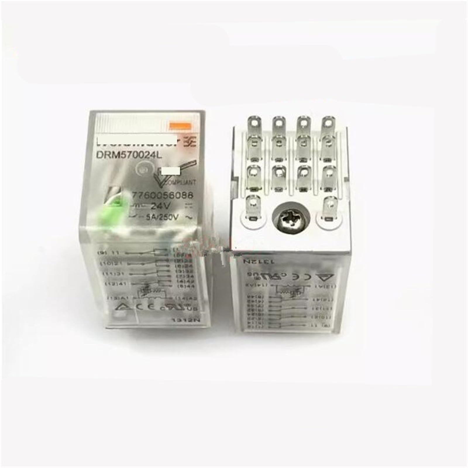 Relé DRM570024L de 24V DC con 14 pines para control industrial, pack de 5 unidades 2