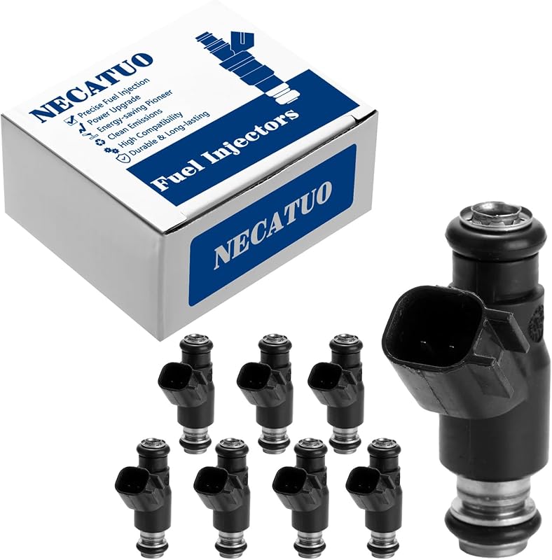 Kit com 8 bicos injetores de combustível NECATUO FJ1089 para Chevrolet Express e GMC Savana