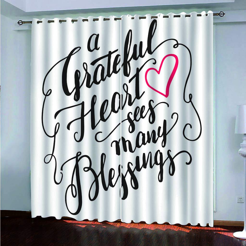 Tende Oscuranti 3D Tenda Lettere Di Testo Con Motivo A Stampa Digitale Adatto Per Tende In Poliestere Per Hotel, Camere E Balconi 220x210cm