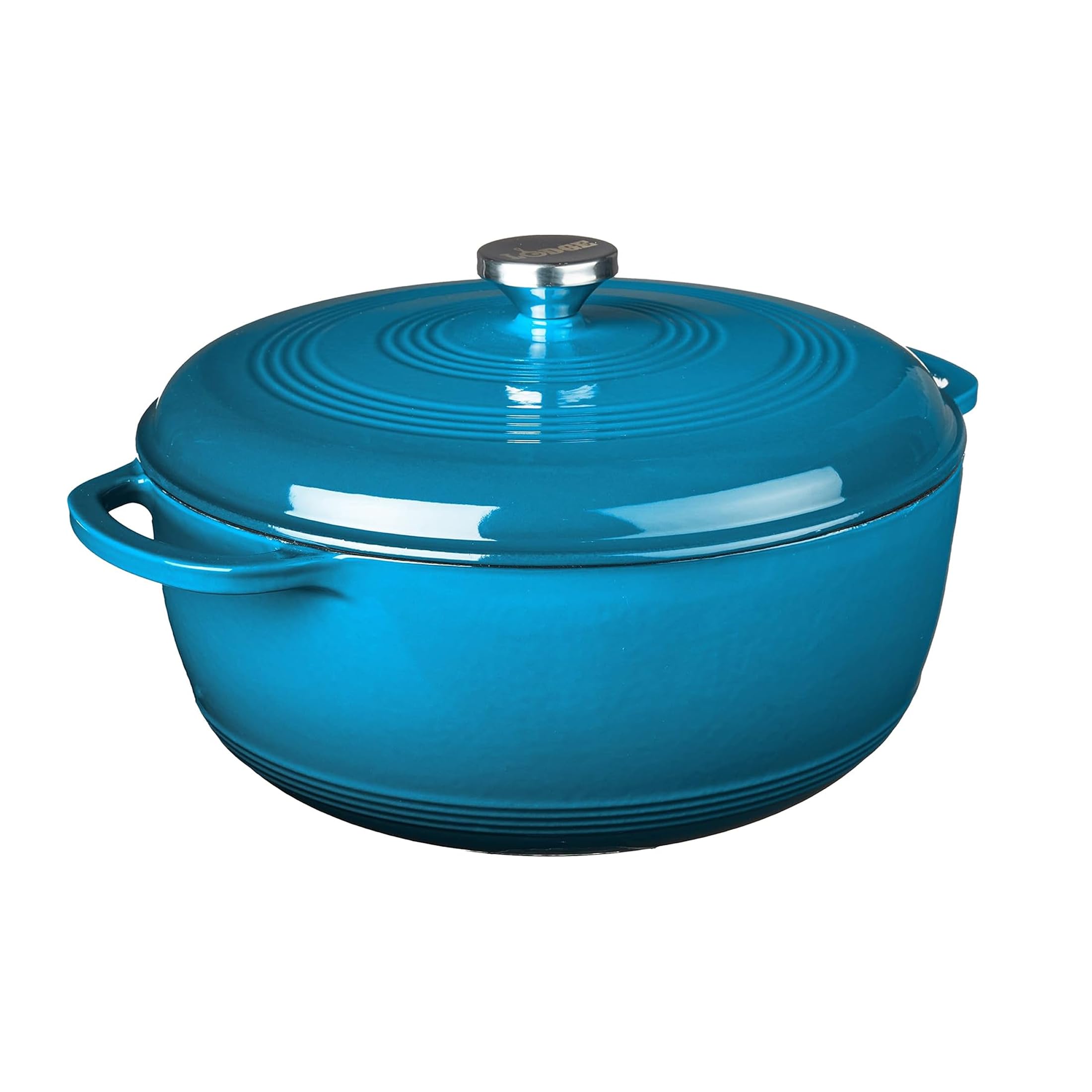 Lodge Cocotte Ronde 7,5L, braisière fonte émaillée, bleuet