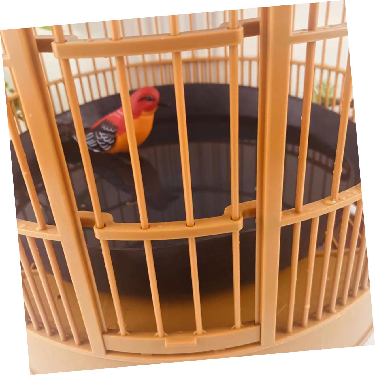 POPETPOP Potty Tray Parrot Pet Bird Bath for Canary Cage Birds Birdbath Baths Bird Cage Urinary Toilet Pan Convenient Toilet Pan Bird Poop Holder Cage Accessories Bath Tray Plastic Black