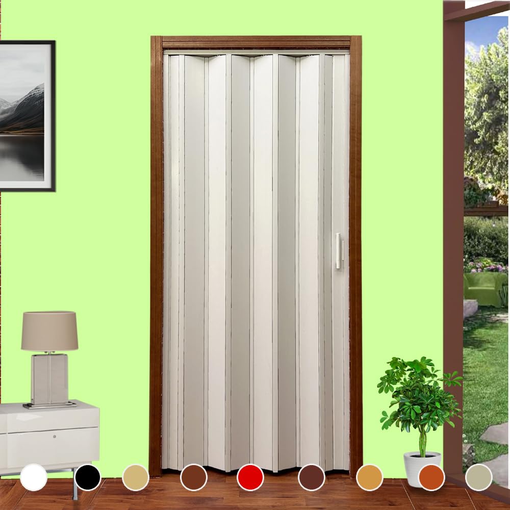 PORTA A SOFFIETTO IN KIT FAI DA TE mod. Lorella H 220cm in Larghezze cm 82/94/107/120/132/145 da tagliare e assemblare su misura in 9 colori istruzioni di assemblaggio montaggio viteria e filmato