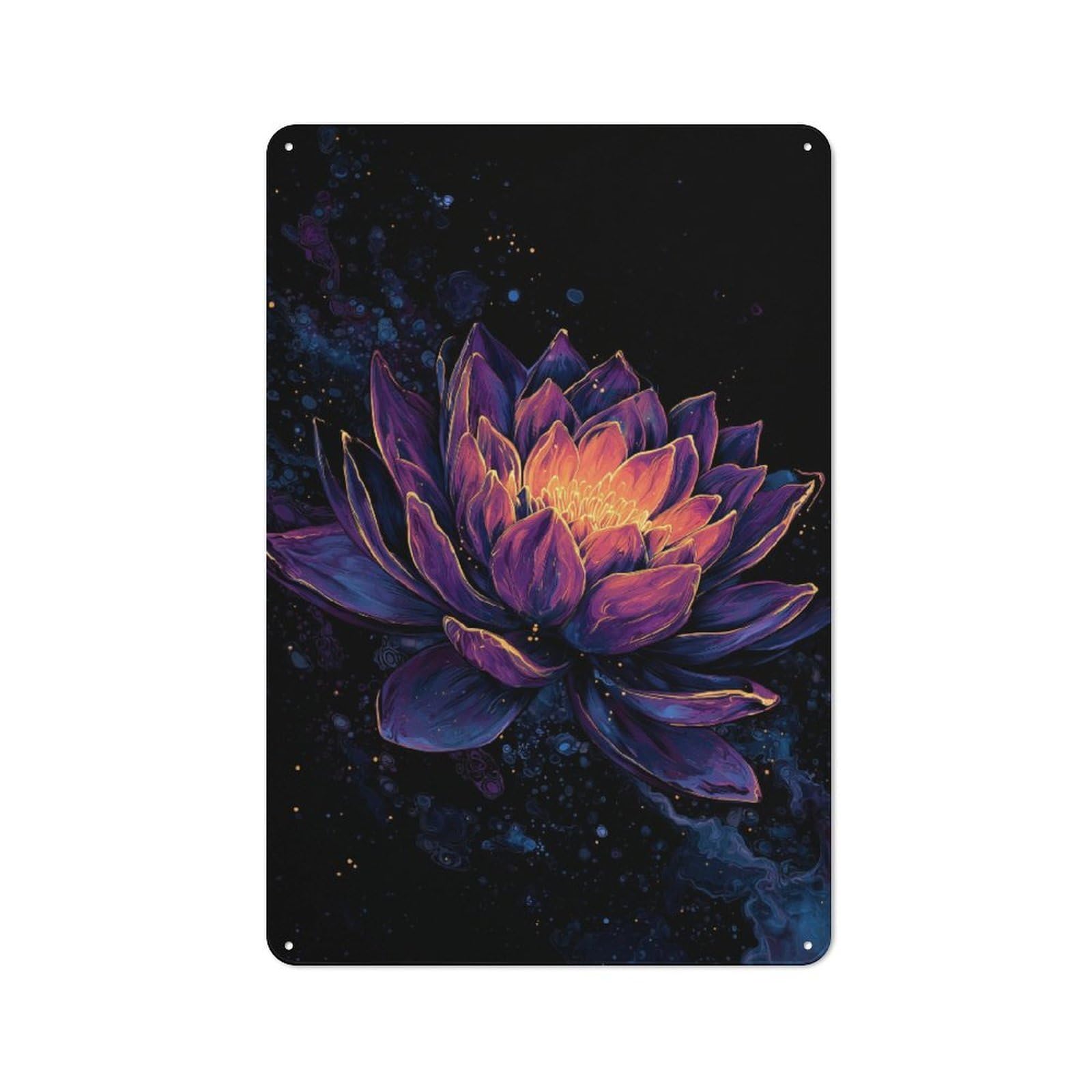 Junmoney Enchanted Lotus Bloom For Garden Room Or Summerhouse, Retro Tin Sign 30X20cm, Suited To Wall Displays In Garden Rooms And Summerhouses