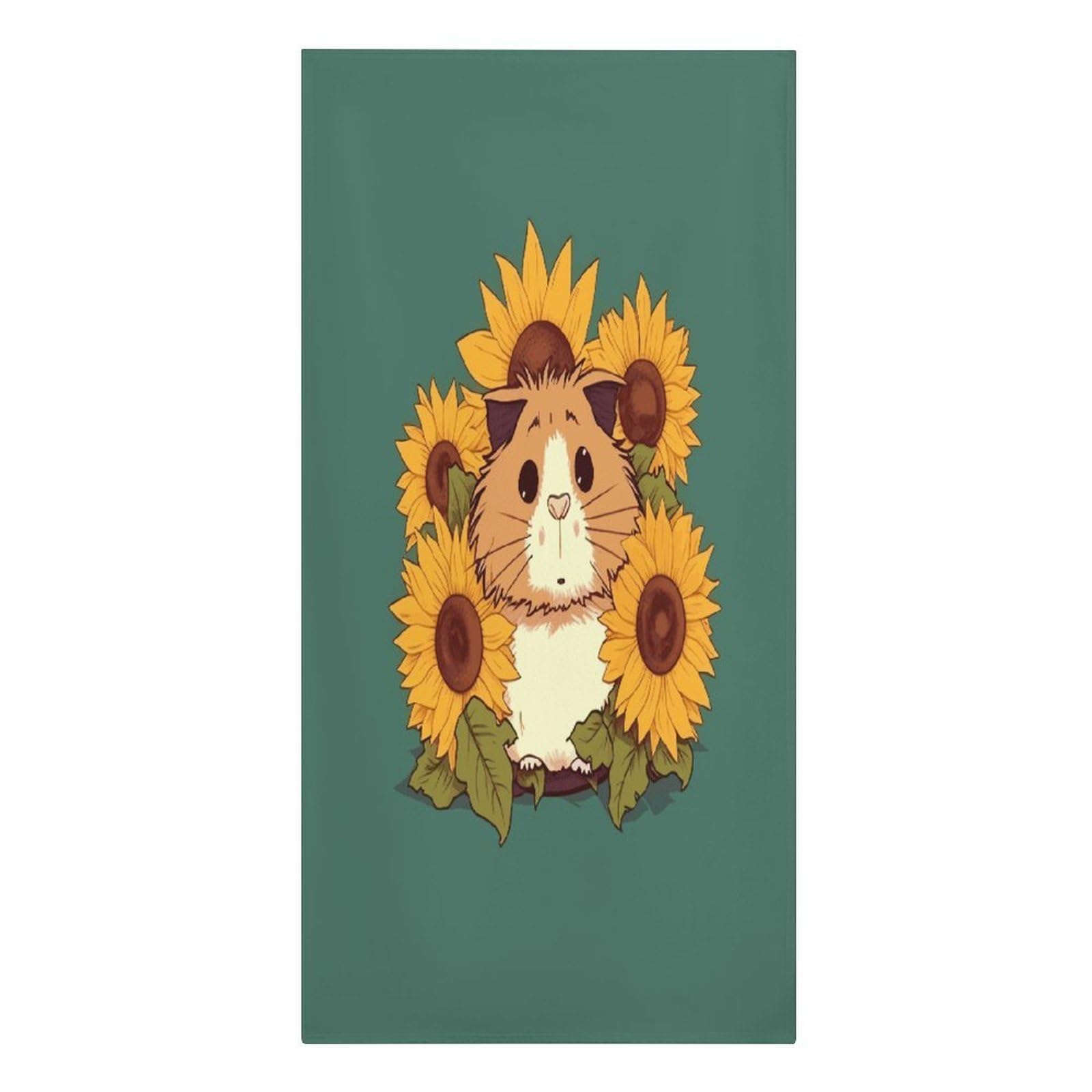 Adfgyerh Women's Style Sunflower Hamster Cartoon Microfiber Sand Free Towels Large Quick-Dry. Beach Towel For Swimming Pool Camping Beach .Beach Accessories， They Are Essential Accessories For Adults, And Men, Vacati