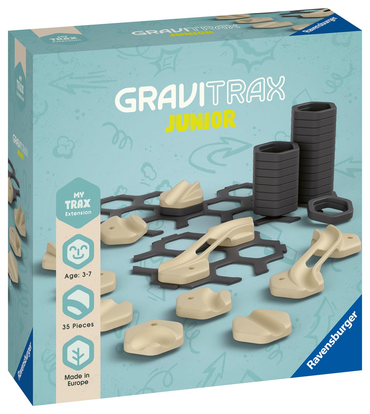 Ravensburger - GraviTrax Junior - Starter Set XXL Dino 200 pièces - Circuit de Billes - Jeu de Construction créatif - Dès 3 Ans - 24845 Ravensburger - GraviTrax Junior - Starter Set XXL Dino 200 pièces - Circuit de Billes - Jeu de Construction créatif - Dès 3 Ans - 24845