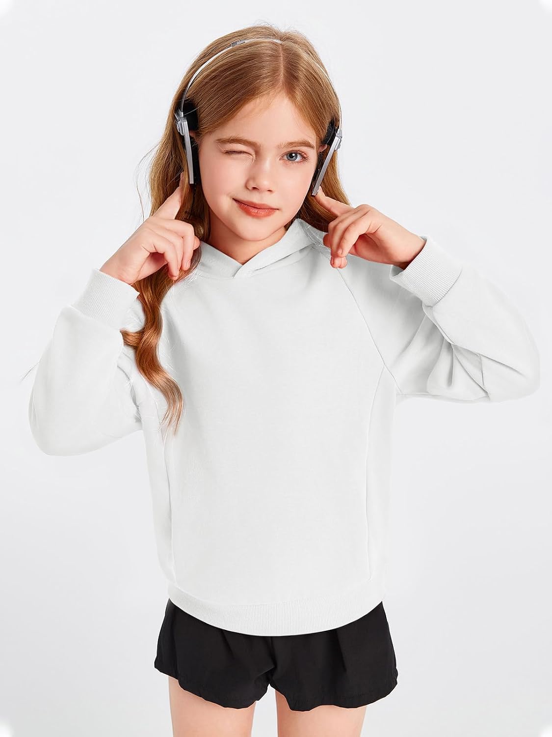Meikulo Girls' Hoodies Sweatshirts Long Sleeve Casual Lightweight Pullover Tops with Pockets 4-15 Years