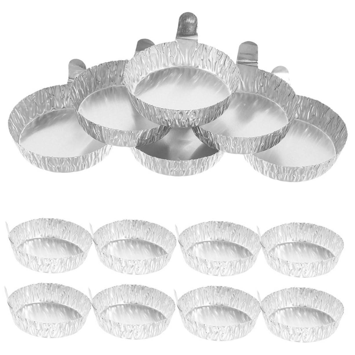 Bandejas De Pesaje De Aluminio Para Laboratorio 200 Piezas, Diámetro 60mm (42ml), Asas y Superficie Lisa Para Manipulación De Muestras En Análisis Químicos