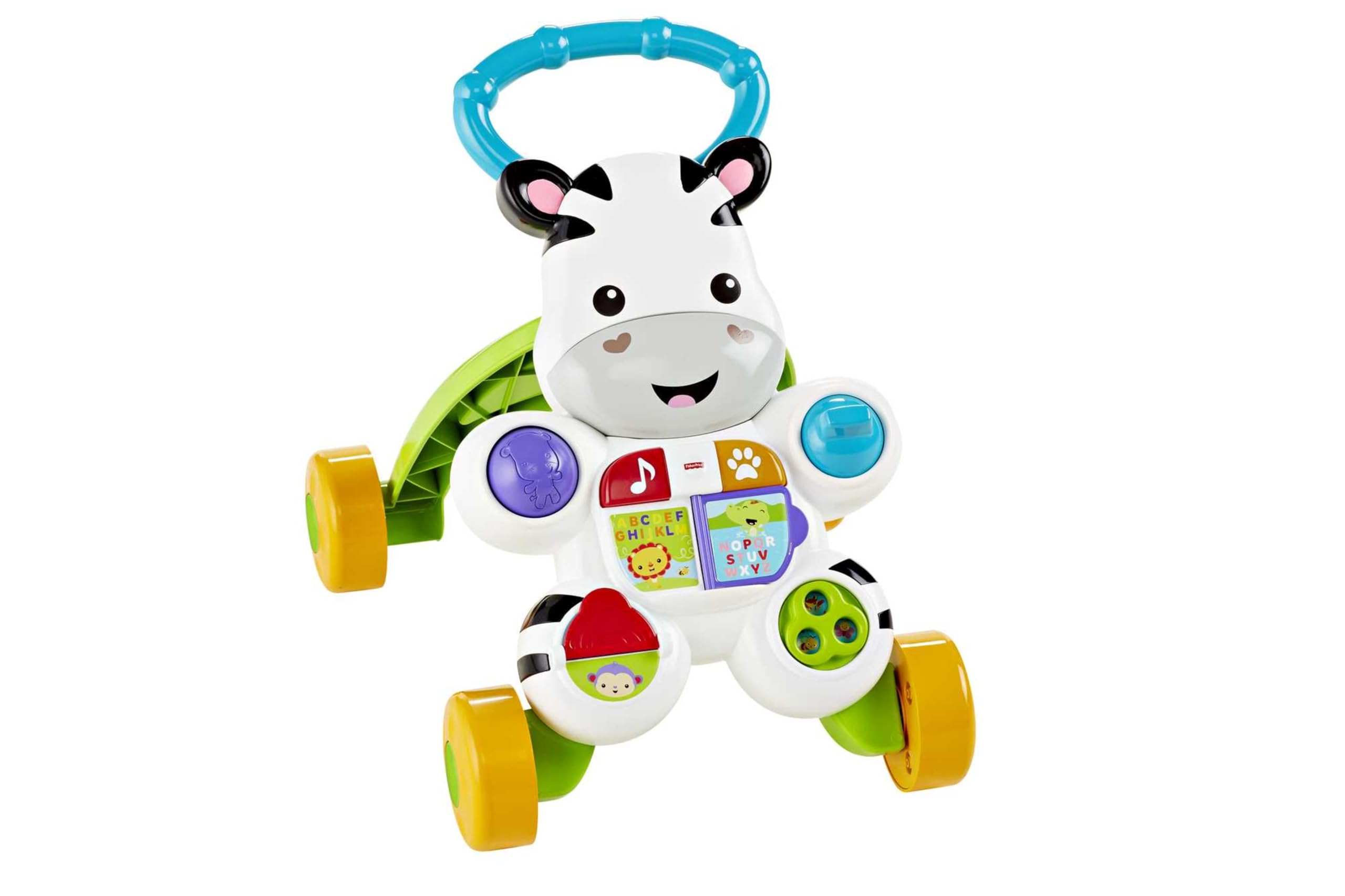 Fisher-Price Lern mit mir - Zebra Lauflernwagen, musikalisches Aktivitäts- und Gehspielzeug mit Lerninhalten, ab 6 Monaten, Deutsche Version, Reduzierte Verpackung, HBW56