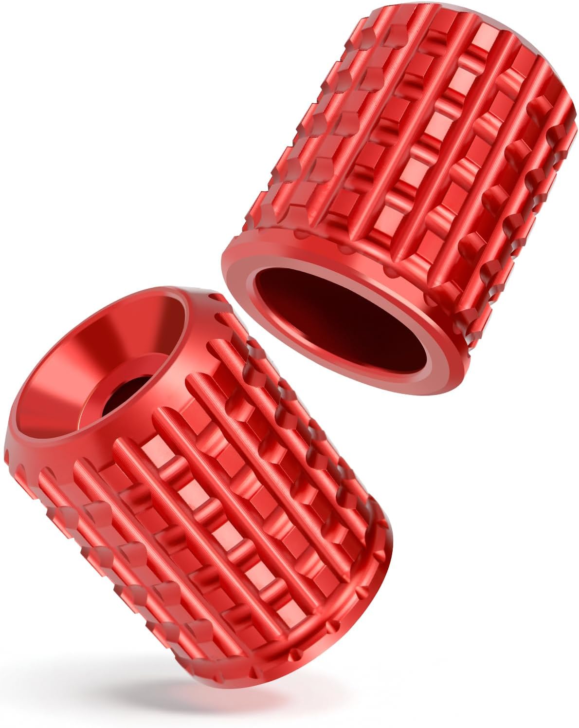 MoKitDora 1.25" Footpeg Crash Bar Engine Saddlebag Guard Sliders End Replacement Kit for Harley & Any Other Motorcycle 1.25” Crash bar, Red