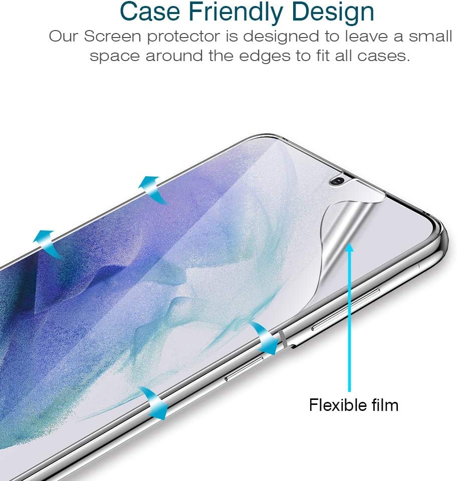 Image of STP FEEL (2 Pack Unbreakable Membrane Screen Protector Guard For Samsung Galaxy S21 Plus (6.7 Inch) | Membrane Ultra Smooth Touch with Finger Print Support - HD /3 Months Warranty