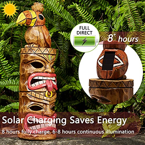 Yiosax Outdoor Tiki Statue Decoration-Solar Garden Figurine thumb #3