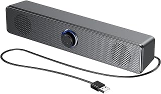 USB Computer Speaker,PC Speaker Bluetooth 5.0 USB Powered Speakers,Portable 3.5mm Interface Supports Bluetooth/Wired/Card insertion/U-Disk for Car, Home, Desktop, Fitness Exercise,Outdoor Use etc