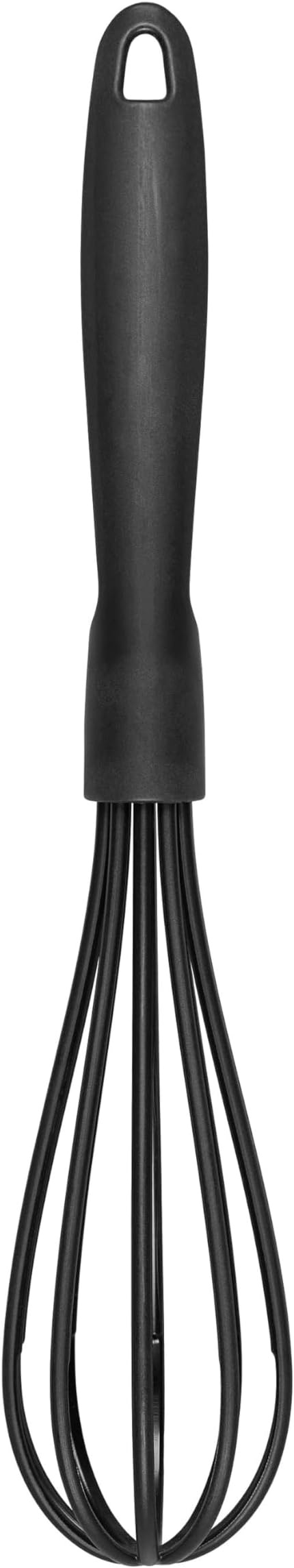 Nylon Whisk for Non-Stick Cookware, BPA-Free Kitchen Balloon Whisk, Heat Resistant up to 210°C, Non-Scratch Utensil for Baking, Mixing & Sauces, Black