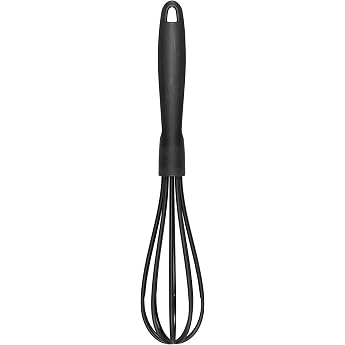 Chef Aid BPA Free Nylon Whisk - Kitchen Utensil for Non-Stick Cookware - Heat Resistant up to 210 C Dishwasher Safe Black