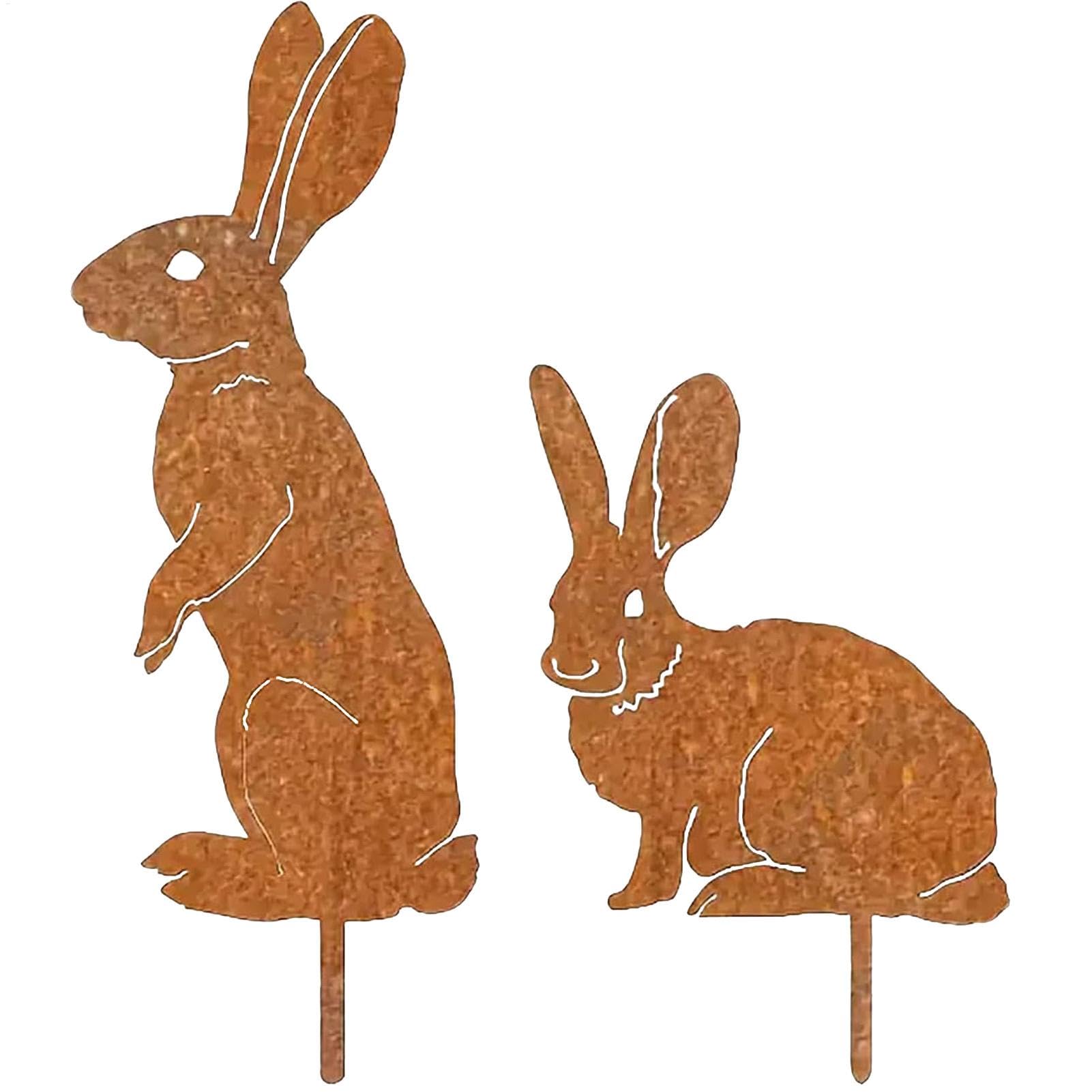 Signes de cour de jardin Pâques Bunny anti vent pour embellir votre pelouse