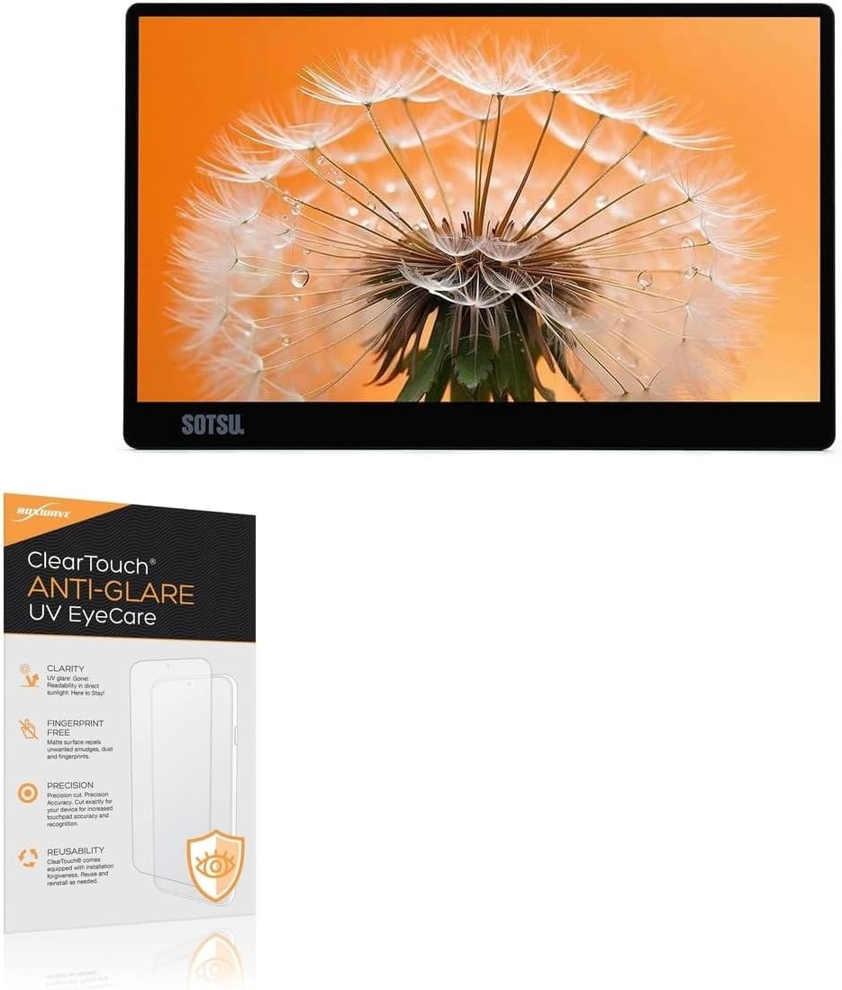 BoxWave Screen Protector Compatible with SOTSU FlipAction Go (14 in) - ClearTouch Anti-Glare Anti-UV EyeCare (2-Pack), Filters Out Harmful Blue Light Reduce Fatigue