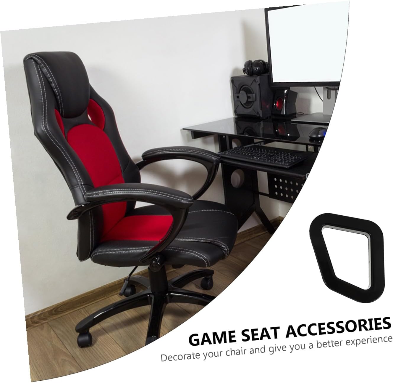 Ipetboom 2 Sets Black Game Chair Mountings Dedicated Office Chair Fittings Replacement Parts Easy to Install and Remove Practical Accessories