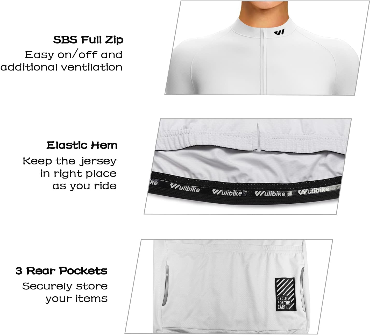 Wulibike Cycling Jersey Women Long Sleeve,Bicycle Biking Bike Shirts for Women with Pockets - Image 7