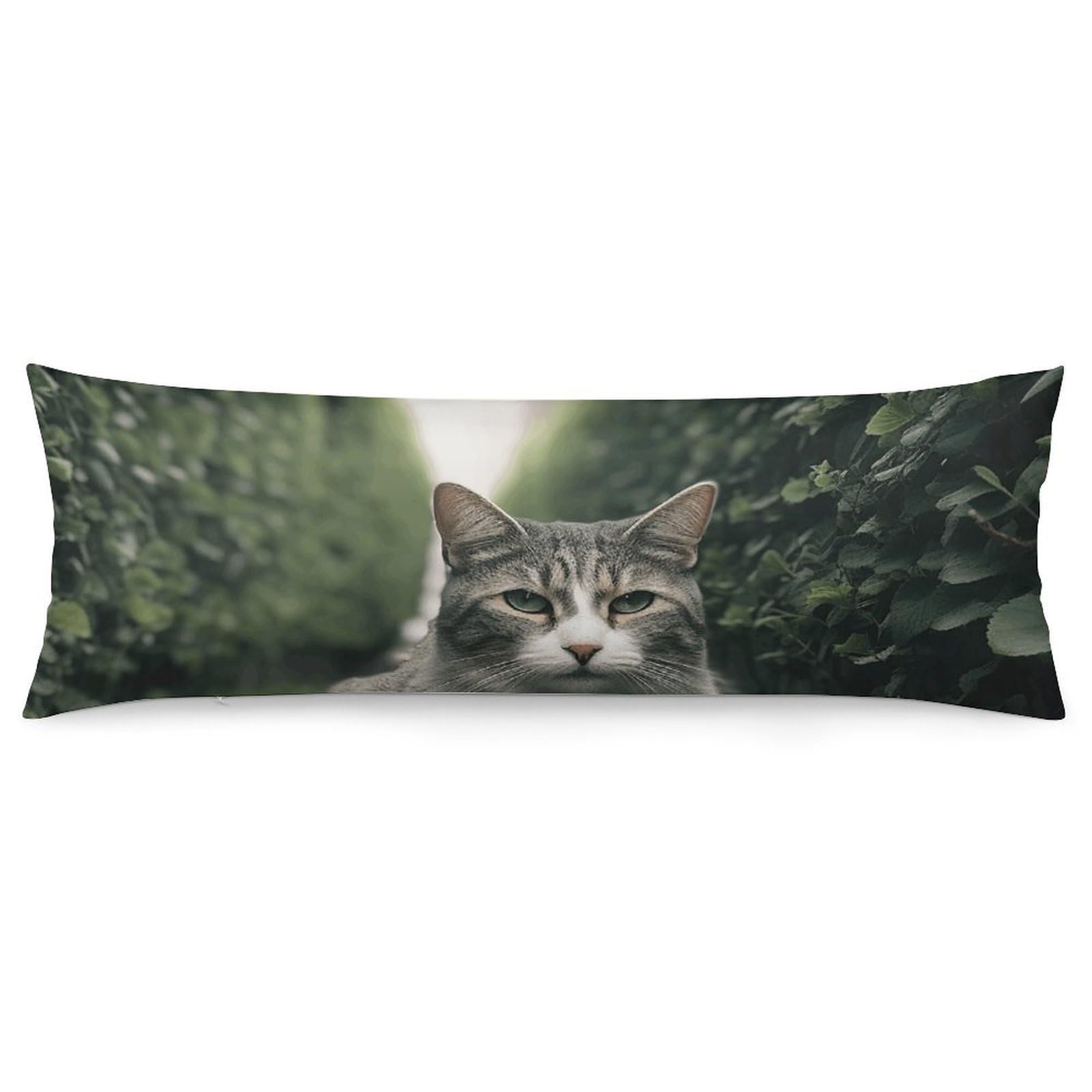 2 Pack Pillow Cases for Hair and Skin, Soft Breathable Pillow Case Covers with Hidden Zipper, Cat on The Ground Pillowcase 20"x54" Pillow Covers for Sleeping Gift