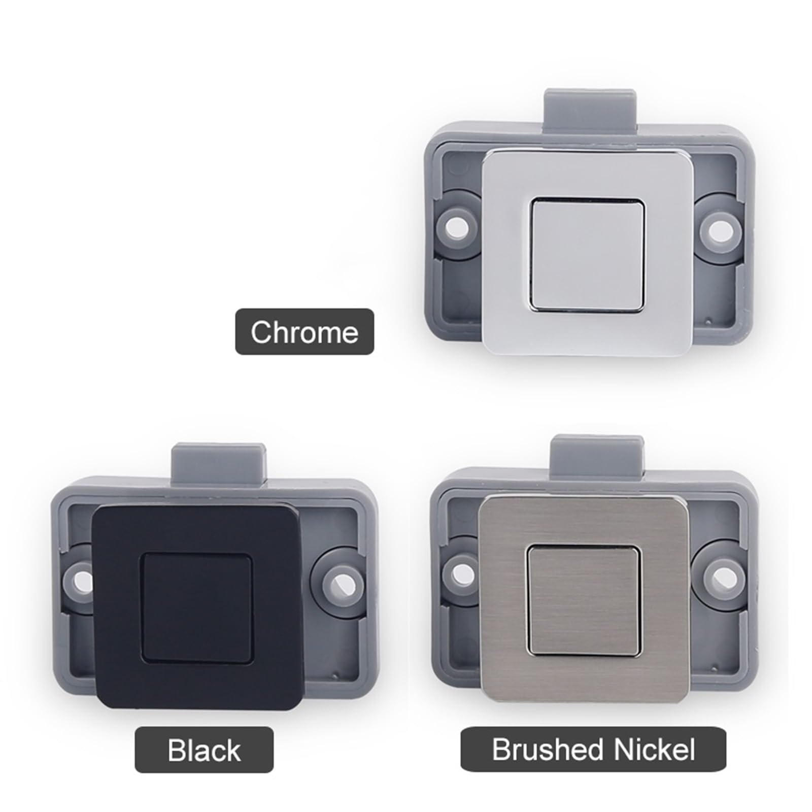 Camper Auto Push Lock 26 mm, do kampera, łodzi, do szafy, szuflady, zamek bez kluczy, zatrzask, zatrzask, sprzęt meblowy, 5 sztuk (satynowy nikiel)