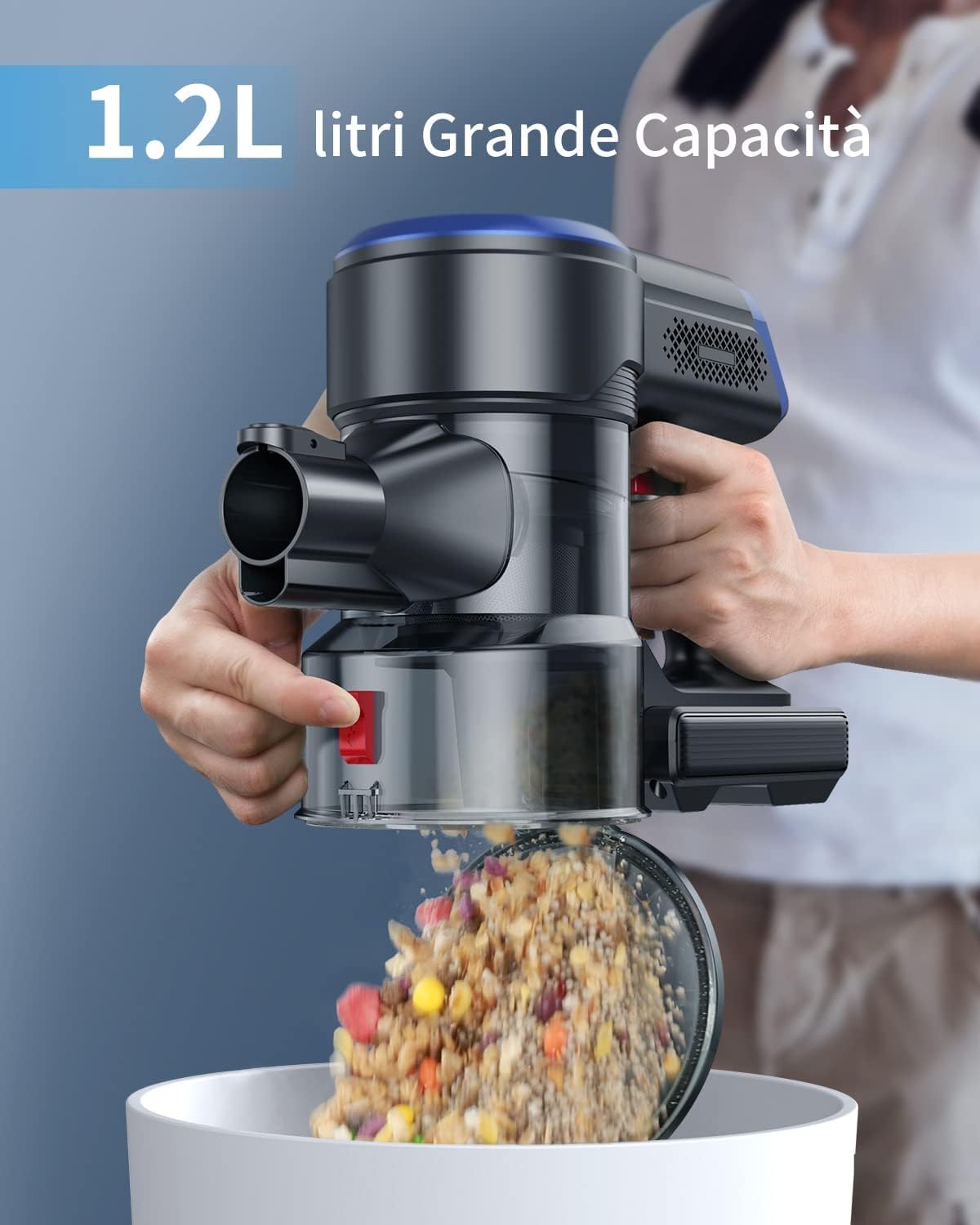 HONITURE S12 motorized floor brush swiveling 90 and 270 degrees