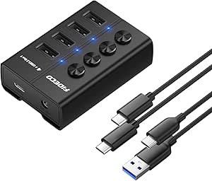 USB 3.0 Switch 2 in 4 out USB Switcher 2 Computers delen 4 USB 3.0