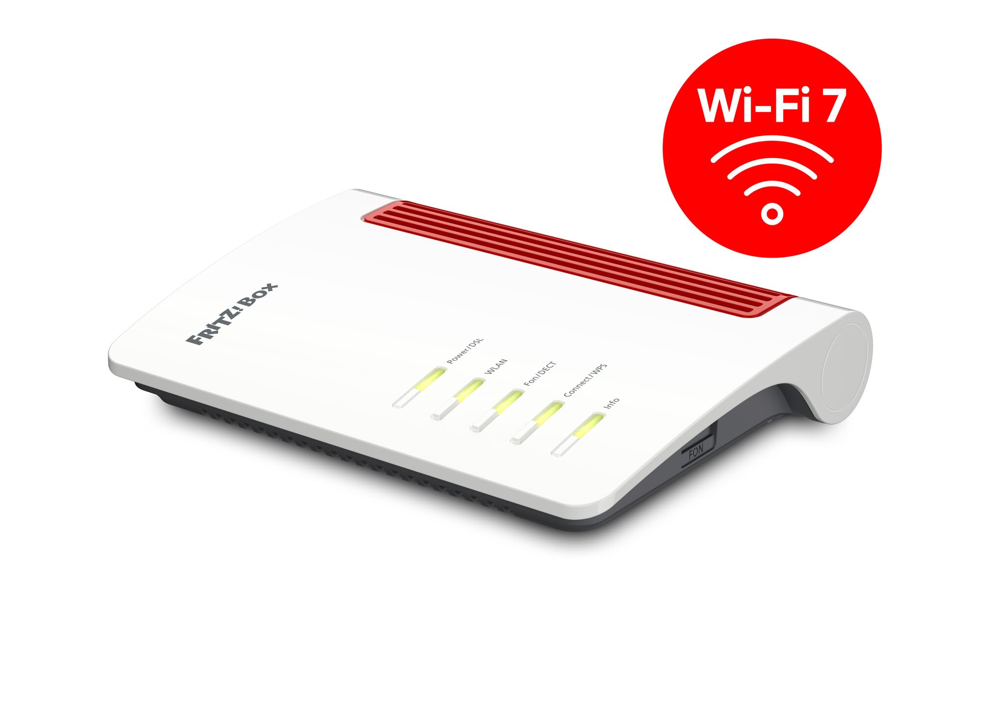 FRITZ! Box 7630 | DSL Router | Wi-Fi 7 bis zu 3,6 Gbit/s | Wi-Fi Mesh Netzwerk | höchster Sicherheitsstandard | Steuergerät für Telefonie und Smart Home | Einfache Einrichtung | Made in Europe