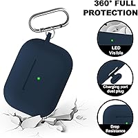 Vista 655 de Funda para AirPods Pro con kit de limpieza, funda de silicona suave para Apple AirPod Pro de 1ª/2ª generación, accesorios de funda AirPods Pro/Pro 2