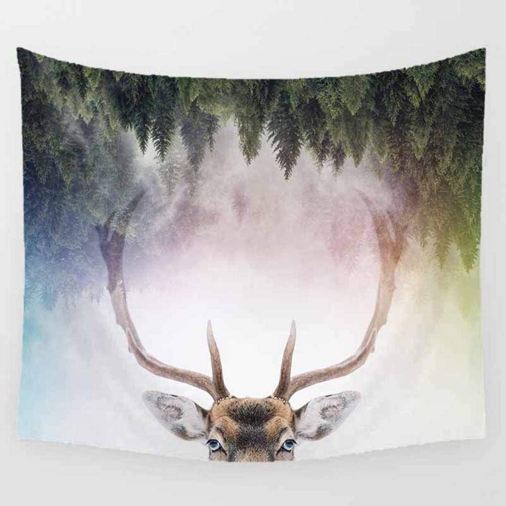 Tapestry Multi-colored Beach Cloth for Men and Women Elegant Room Decoration Table Mushan Linglu Head Wall Hanging Hippie Tapestries Picnic Beach Sheet -150x130cm