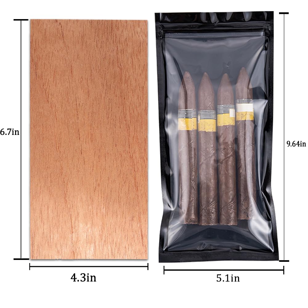 15 spanische Zedernholzplatten + 5 Zigarren-Humidorbeutel