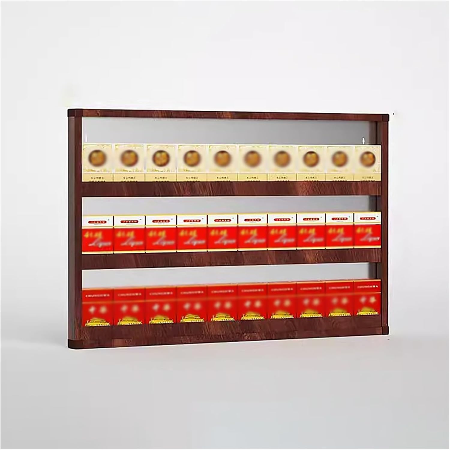 Multi-Tier Wall Mounted Candy Rack,Aluminum Alloy Cigarette Display Holder, Supermarket Convenience Store Cigarette Rack,Supermarket Shelf Organizer(60x3x40cm)