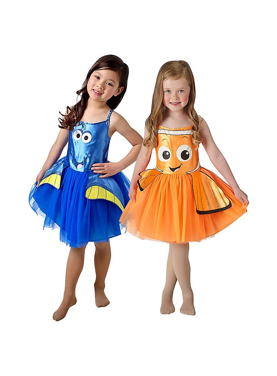 Rubie's Alla ricerca di Nemo & Dorie - Set 2 in 1 per bambini, graziosi costumi da bambina, colore: arancione e blu, ideale come regalo per fratelli e per carnevale