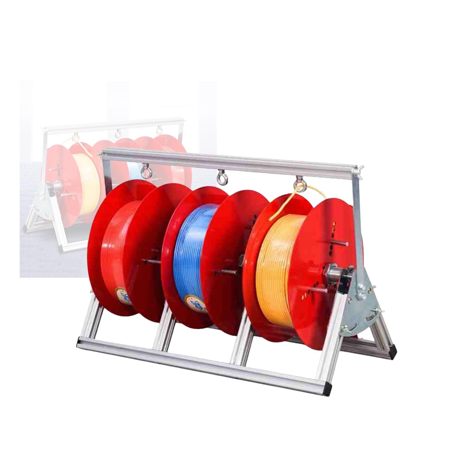 WDSOPK Wire Spool Rack,Cable Spool Dispenser,Cable Caddy and Wire Dispenser Organizer with 3/4/5 Rods,for Electrical Industrial (3 Rods Wire)