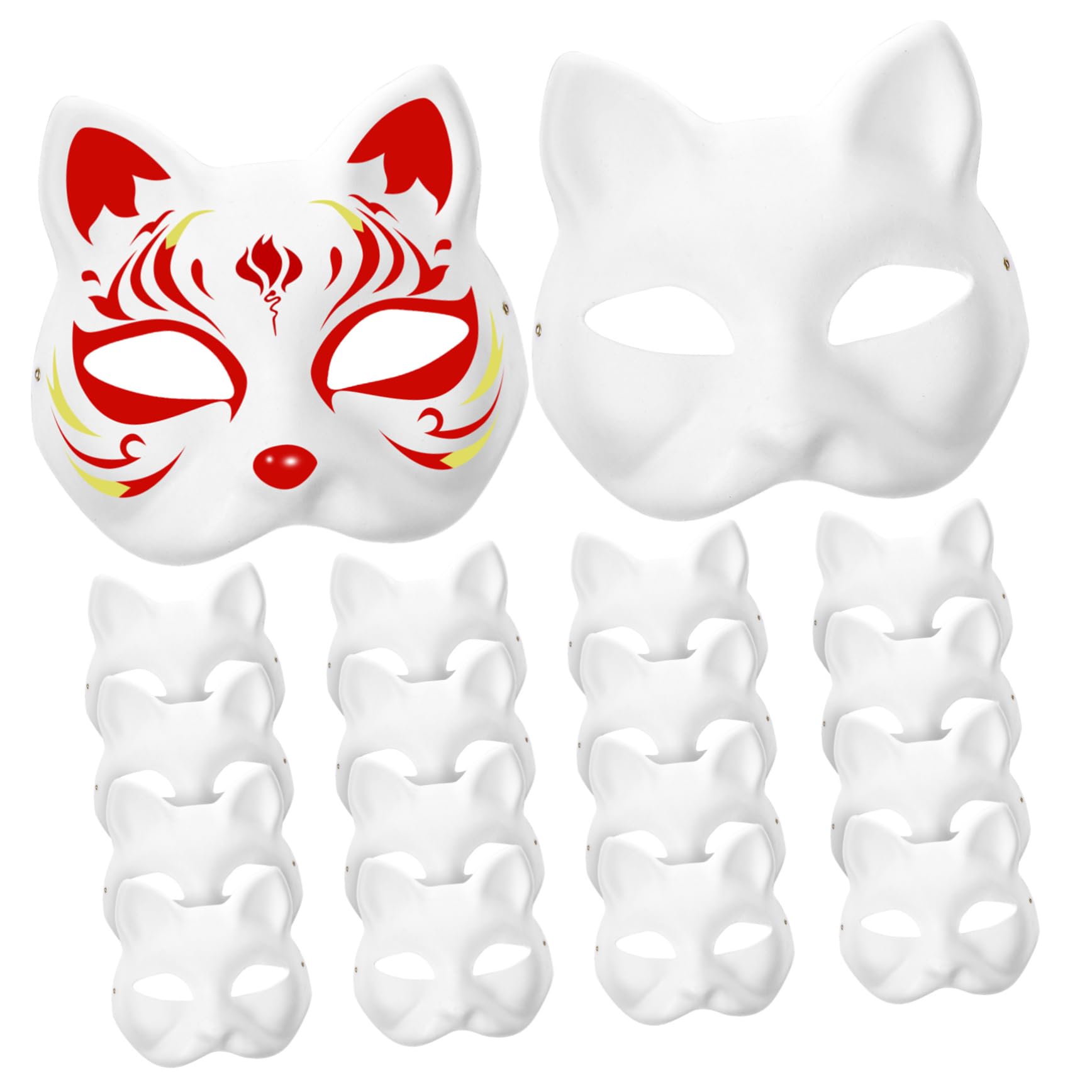 Healvian 20Pezzi Maschere Vuote Colorarper Halloween Maschere Tper Adulti Per Attività Creative e Decorazioni