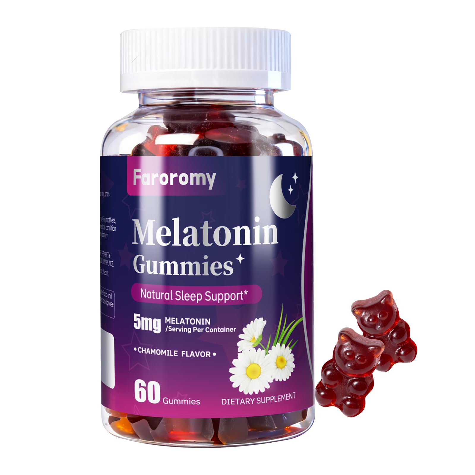 Melatonin Gummies 5 mg with Chamomile, 60 Count