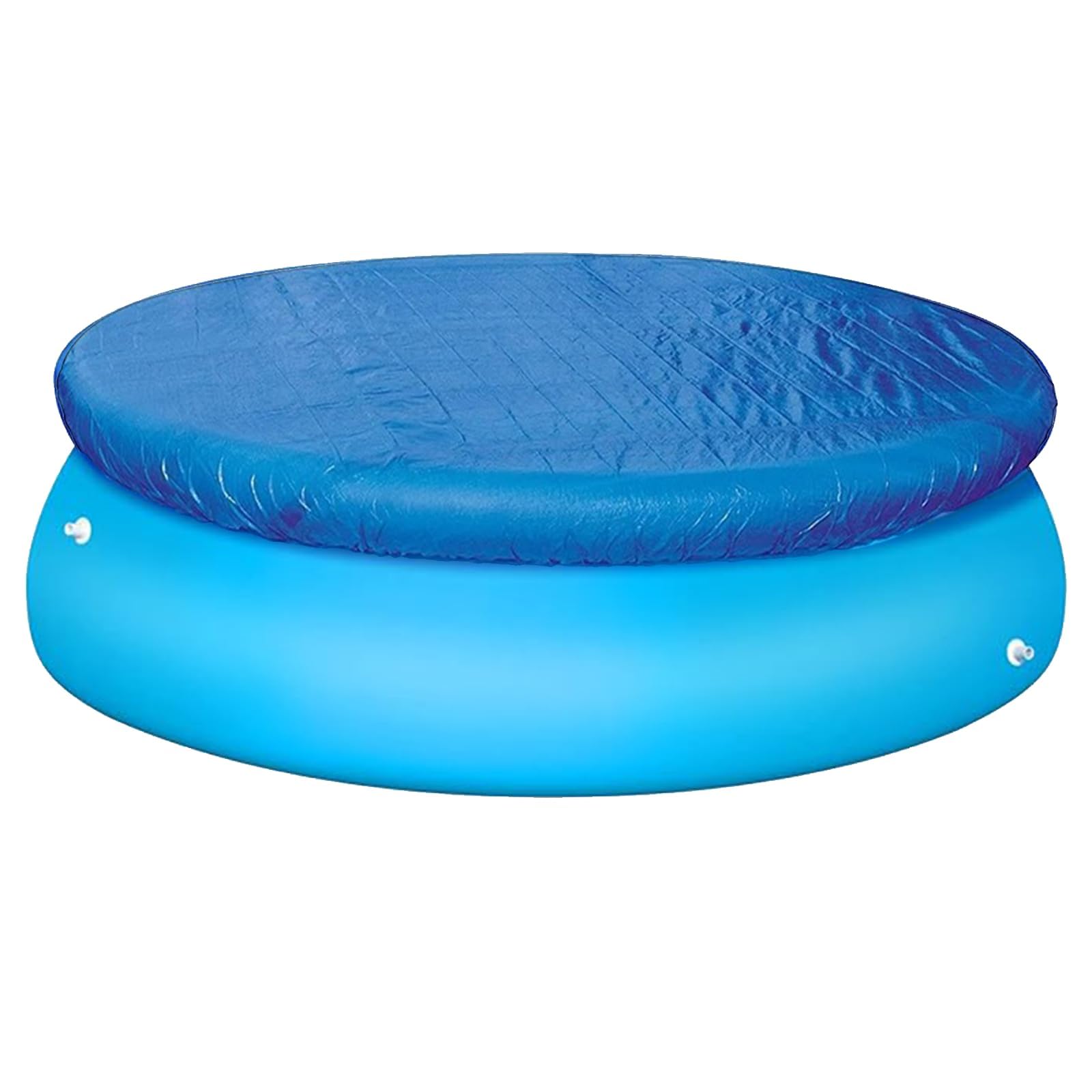 12ft Round Pool Cover, Swimming Pool Cover Easy Set Dustproof Pool Protector for Inflatable Pools & Above Ground Pools (395cm/12ft)