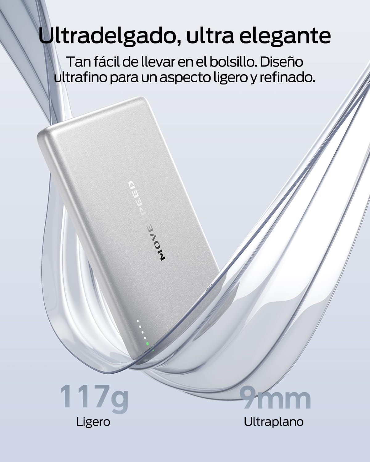 MOVE SPEED Magsafe Power Bank Magsafe Slim 5000mAh Magnetic Power Bank USB C 18W Wireless Mini Powerbank Metallgehäuse -Design Kompatibel mit iPhone 17/16/15/14/13/Galaxy (Perl Weiß 2026)