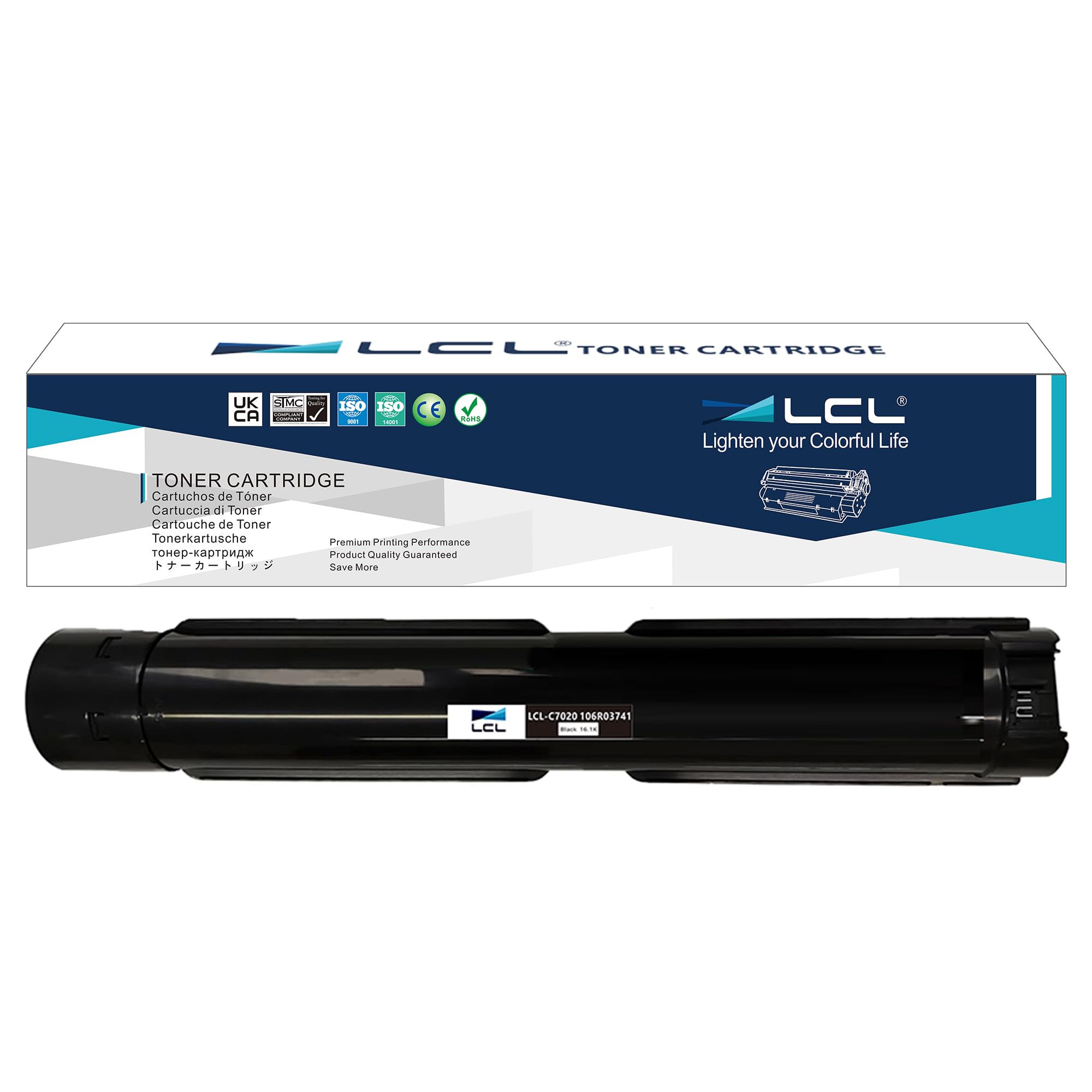 LCL Cartuccia di Toner Compatibile Versalink C7020 C7025 C7030 106R03741 (1 Nero) Sostituzione per Xerox Versalink C7020 C7025 C7030