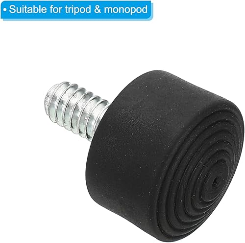 Miniatura 4 de PATIKIL Pies universales de trípode de goma de 14" x 1", piezas de repuesto de trípode antideslizantes para trípodes de cámara, monopie, color negro