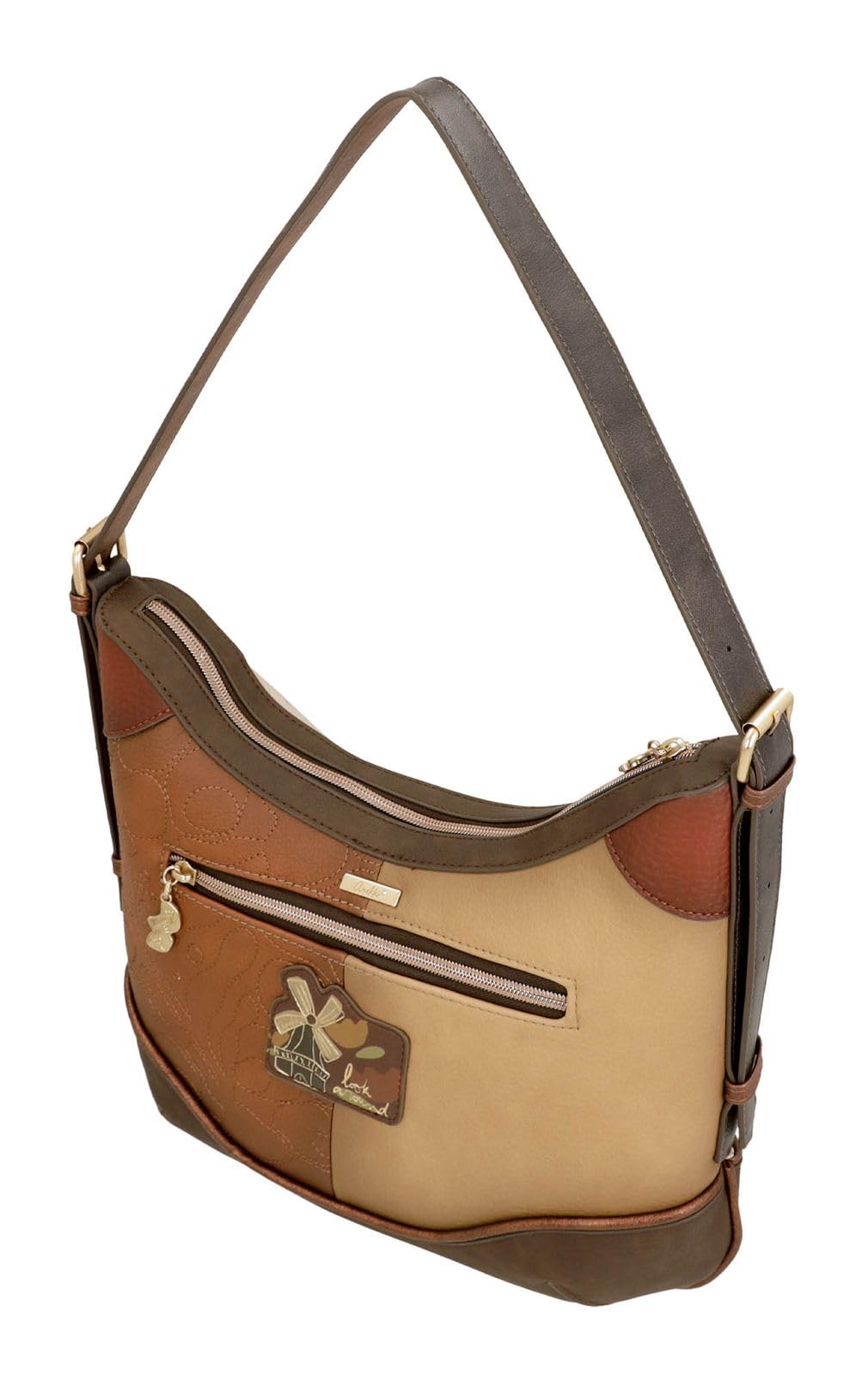 Anekke bolso de hombro Tulip Shoulder Bag Multicolor | Cierre de cremallera, correa ajustable, bolsillo trasero, composición 100% PU, peso 500 g