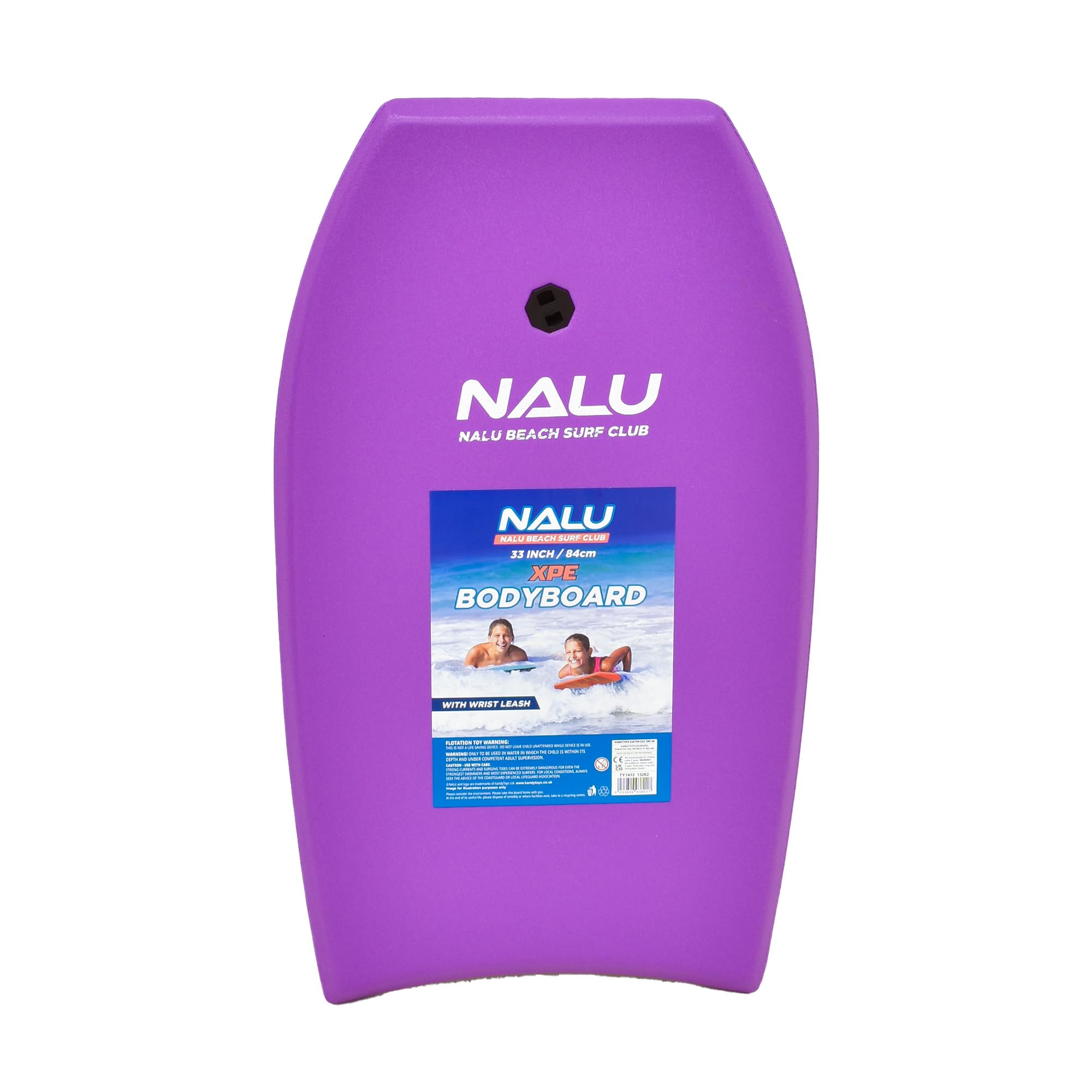 Nalu Bodyboard Cross Bodyboard en EPS avec laisse et bouchon Violet 104,1 cm