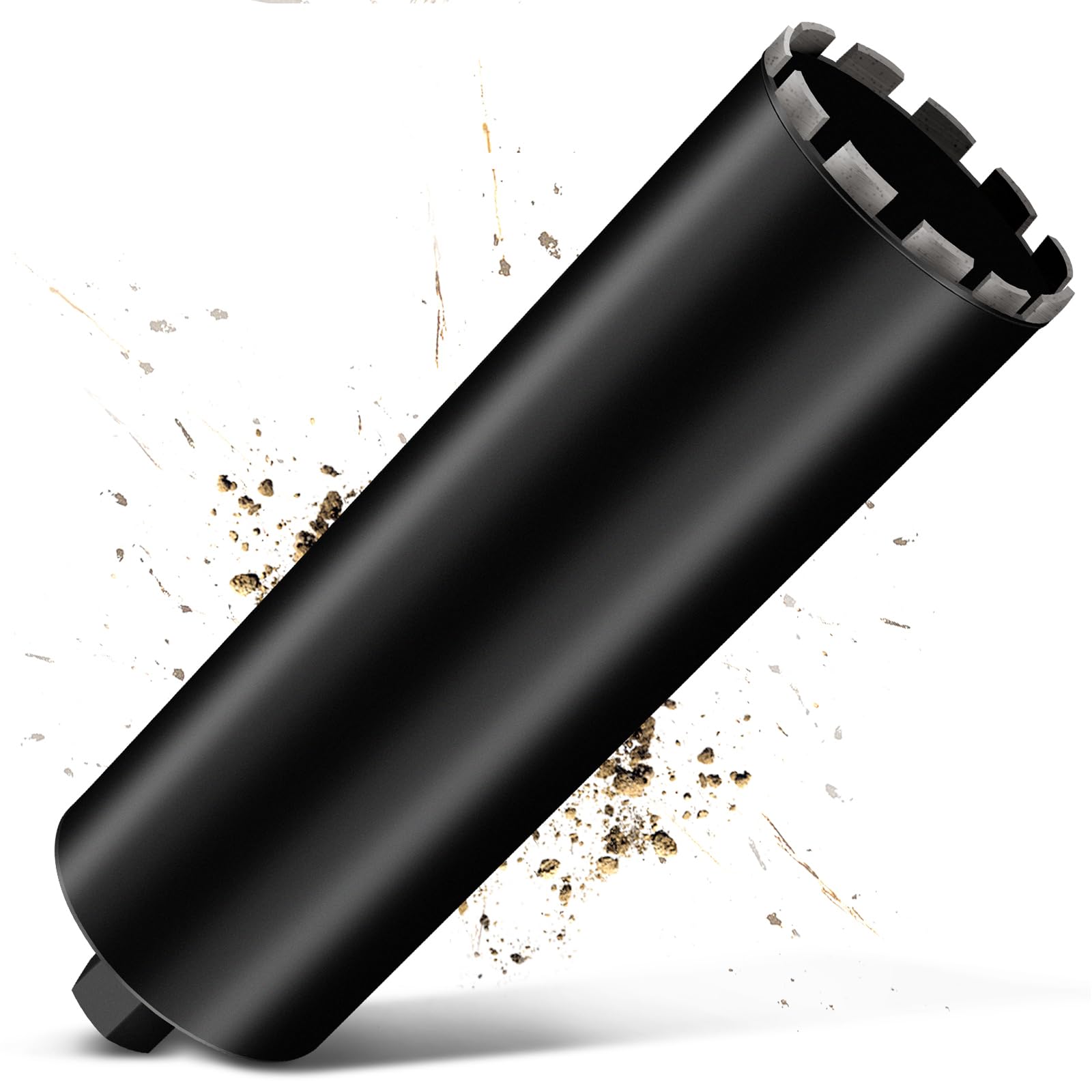 1¼" UNC - Corona de perforación de diamante (132 mm, 460 mm, longitud 460 mm, corona de núcleo turbo de 10 mm, para hormigón, hormigón armado, mampostería, piedra