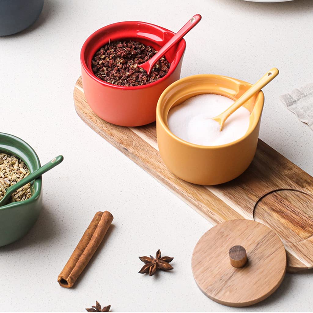 Barattolo per condimenti Barattoli per condimenti Materiale Scatola Cucina Casalinghi Set Combinato Barattolo per condimenti Barattolo per Zucchero e Sale in ce