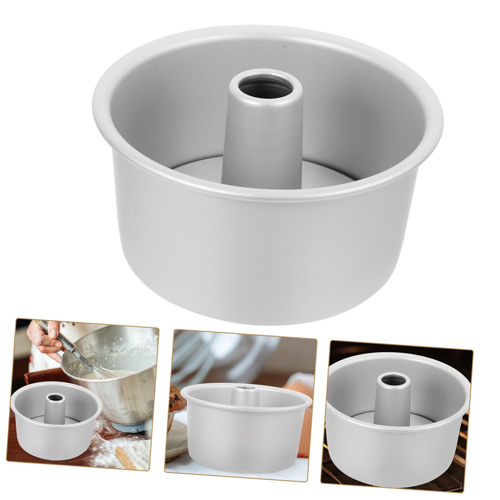 Molde Redondo para Pastel de Aluminio con Desmontable Antiadherente Distribución Uniforme de Calor para Hornear Tartas y Mousse
