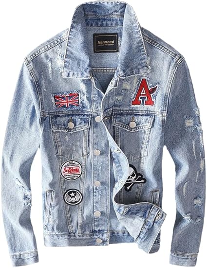 Amazon.com: CJQJPNZ Men's Solid Denim Jacket Spring Autumn