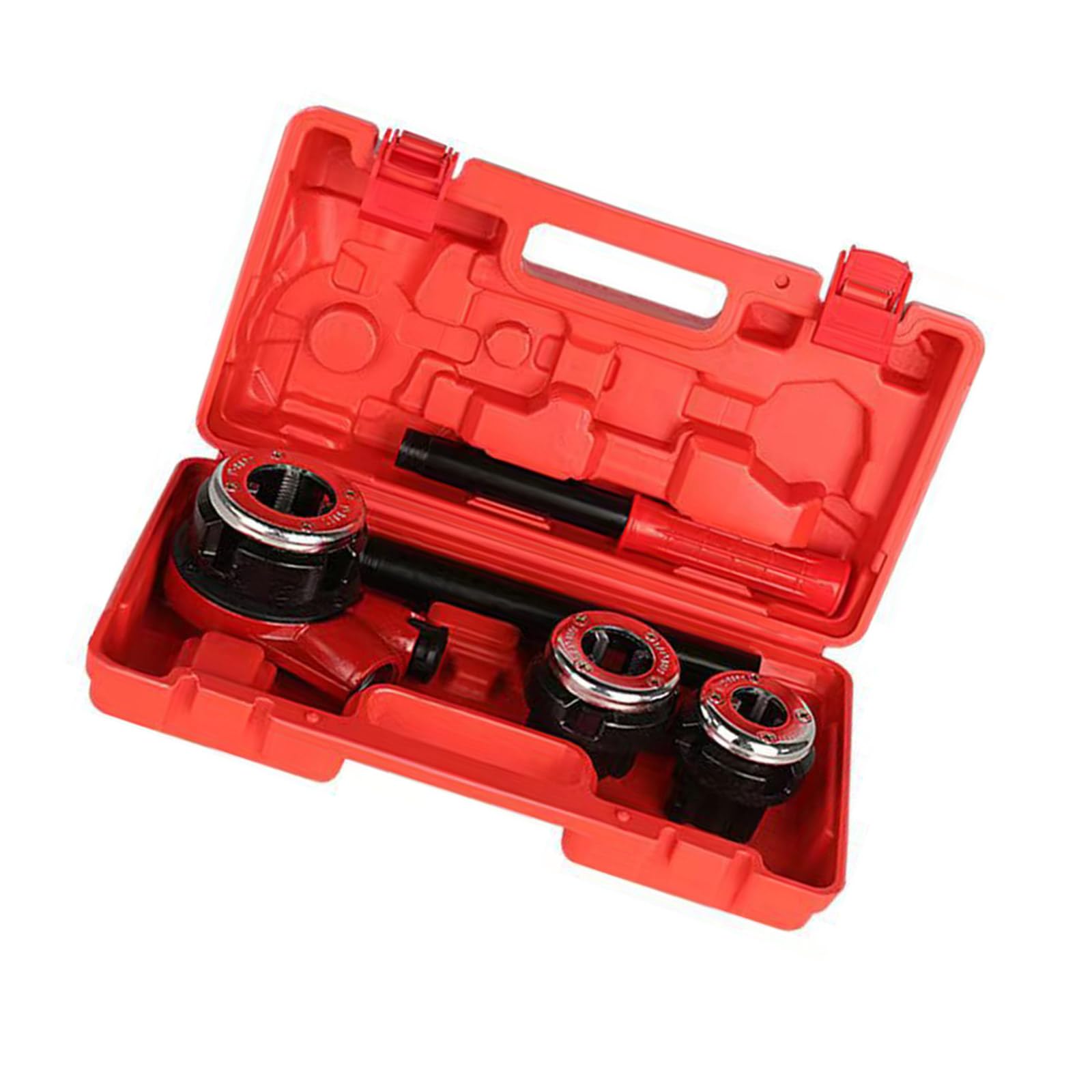 Hdoytxxm 3 Piece Set Manual Pipe Threader Twist Thread Die Tap Water Twist Wire Plumbing Galvanized Die Head Threading Machine Plumber Tool